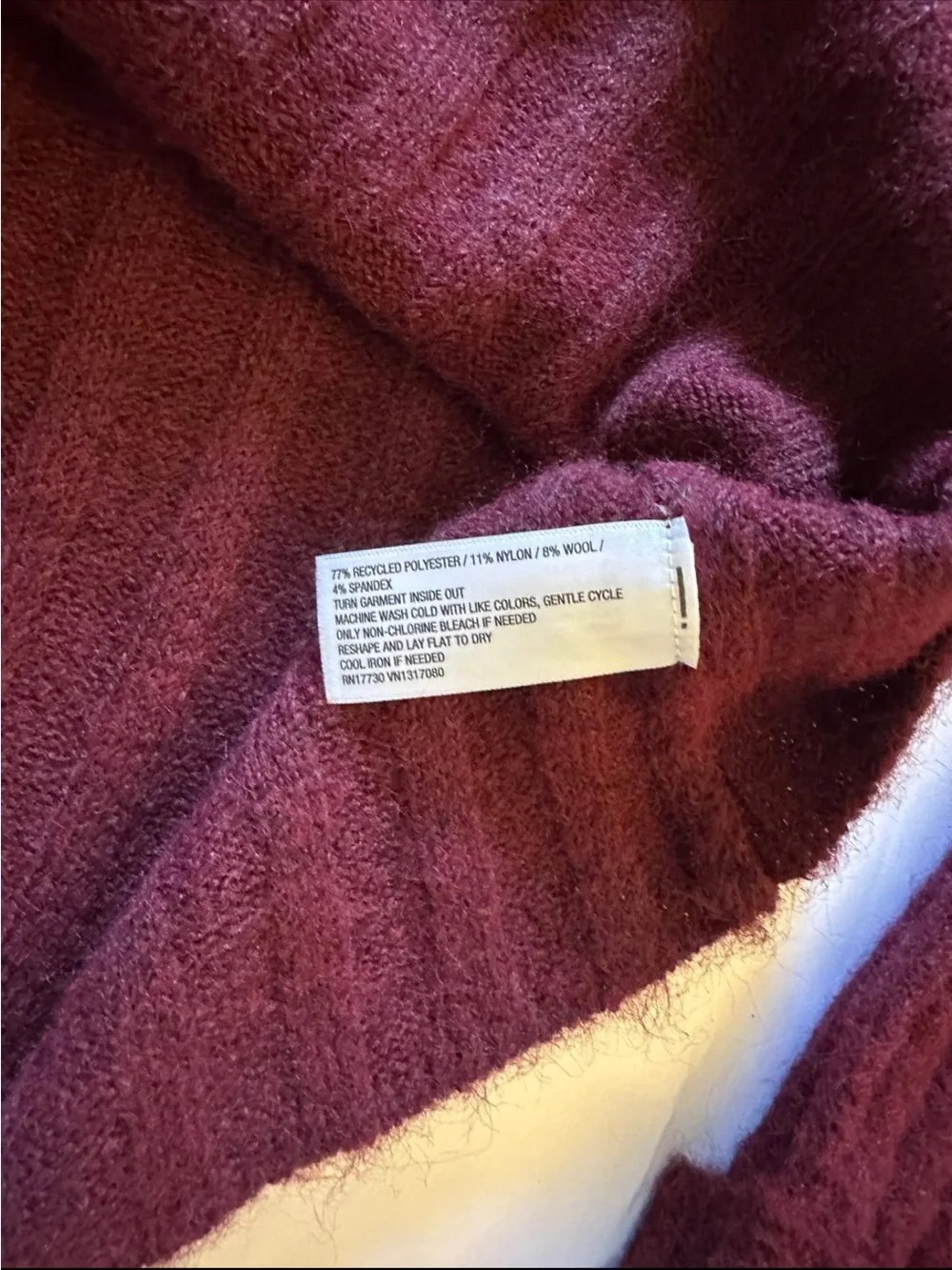 Wild Fable Fuzzy Burgundy Button Down Cardigan Size Large NWT